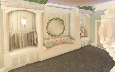 Bedroom design with a custom carriage bed. Bloxburg House Entryway Ideas, How To Make A Canopy Bed In Bloxburg, Bloxburg Bed Ideas Aesthetic, Bloxburg Princess Bedroom, Bed Ideas Bloxburg, Bloxburg Custom Bed, Bloxburg Bed Ideas, Bloxburg Entryway, Bloxburg Entryway Ideas