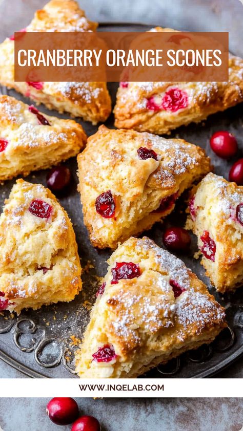 Cranberry Orange Scones Recipe, Orange Scones Recipe, Cranberry Orange Scones, Hosting Brunch, Orange Scones, Cozy Breakfast, Quiet Morning, Recipe Cover, Scones Recipe