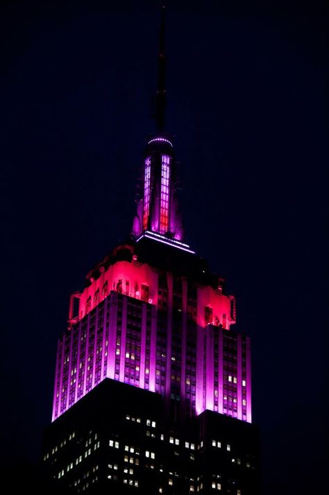 Empire State Building Lights For Valentine's Day Tower Light, New York Winter, Empire State Of Mind, Awareness Campaign, City That Never Sleeps, Light Show, After Dark, Estee Lauder, Empire State