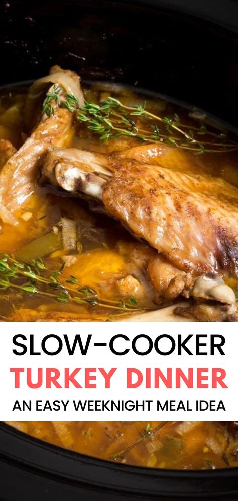 15lb Turkey Recipe, Crock Pot Turkey Thighs, Slow Cooker Turkey Legs Recipes, Turkey Thighs Crockpot, Turkey Wings In Crockpot, Turkey Legs In Crockpot, Turkey Wings Recipe Crockpot, Smothered Turkey Wings Crockpot, Turkey Slow Cooker Recipes