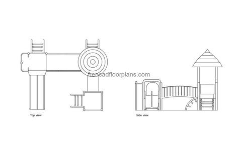 playground Playground Floor Plan, Playground Drawing, Pool Houses Plans, House Plans Design, Floor Plans House, Playground Flooring, Playground Slide, One Storey House, Swimming Pool House