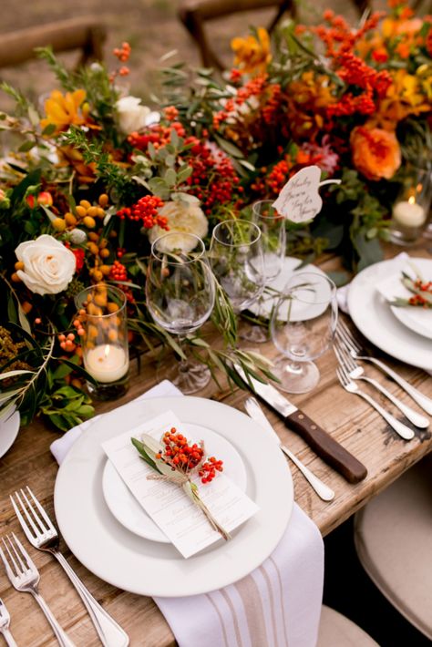 Harvest Winery Wedding by Brady Puryear Table Decorations Autumn, Fall Wedding Table Decor, Harvest Wedding, Fall Wedding Tables, Wedding In California, Wedding Themes Fall, Vintage Weddings, Table Styling, Wedding Inspiration Fall