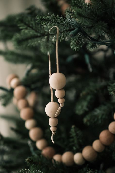 Wood bead garland