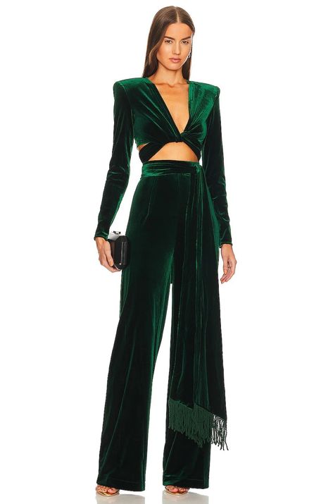 Velvet Pantsuit, Velvet Pant, Bronx And Banco, Trendy Christmas Outfits, Trouser Suit, Pantsuits For Women, New Years Eve Outfits, Fancy Dress Design, Velvet Pants