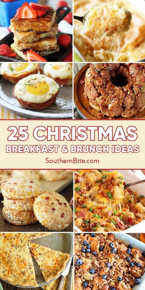 This Ultimate List of Christmas Breakfast & Brunch Recipes, features delicious dishes like Buttermilk Pecan Coffee Cake, Apple Fritters, protein-packed savory dishes, and more to make your holiday morning extra deliciously special! Morning Breakfast Casserole, Lunch Side Dishes, Christmas Breakfast Brunch, Christmas Morning Breakfast Casserole, Brunch Recipe Ideas, Salads Lunch, Pecan Coffee Cake, Christmas Brunch Recipes, Cake Apple