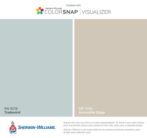 Colors That Go With Sw Tradewind, Tradewind Sherwin Williams Living Room, Sw Tradewind, Tradewind Sherwin Williams, Sherwin Williams Tradewind, Accessible Beige Sherwin Williams, Kitchen Living Rooms, Interior Paint Colors For Living Room, Origami White