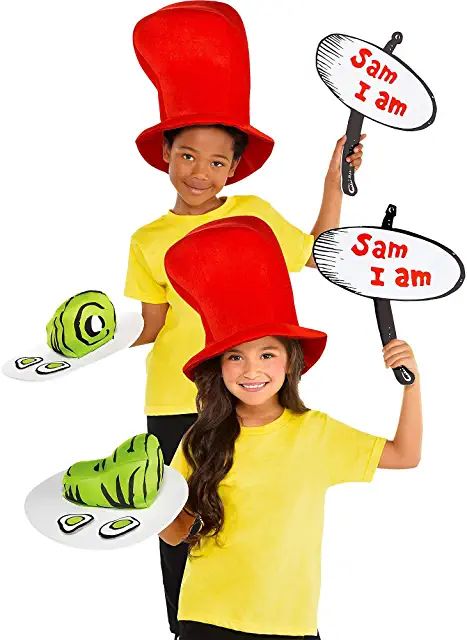 Sam I Am Costume, Dr. Seuss Costumes, Seuss Costumes, Dr Seuss Costumes, Red Top Hat, Sam I Am, Dr Seuss Books, Dr. Seuss, Dr Seuss Week