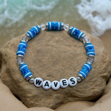 🌊 Waves Beaded Bracelet Bracelet Ocean, Ocean Bracelet, Heishi Bracelet, Trendy Bracelet, Photo Care, Wave Bracelet, Stacking Bracelets, Word Bracelet, Trendy Bracelets