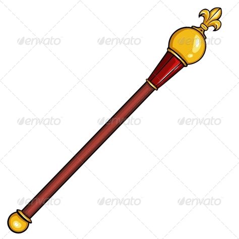 Vector Cartoon Royal Scepter Scepter Drawing, Mace Designs, Scepter Tattoo, Crown Pics, Royal Scepter, Royal Crown Jewels, Happy Pongal, Object Photography, Cartoon Clipart