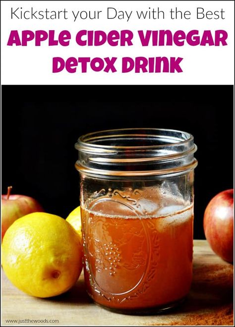 Start your day off right with an apple cider vinegar detox drink. Start your day off right with an apple cider vinegar detox drink. This apple cider vinegar detox recipe is made with apple cider vinegar and lemon juice, cinnamon, and honey. There are so many health benefits of apple cider vinegar. An ACV drink each morning is a great way to start the day. #applecidervinegardetoxdrink #applecidervinegardrink #ACVdrink #detoxdrink Apple Cider Vinegar Drink Recipes, Cider Vinegar Drink, Cranberry Detox, Apple Cider Vinegar Lemon, Braggs Apple Cider, Best Apple Cider Vinegar, Vinegar Drink, Apple Cider Vinegar Detox Drink, Vinegar Drinks