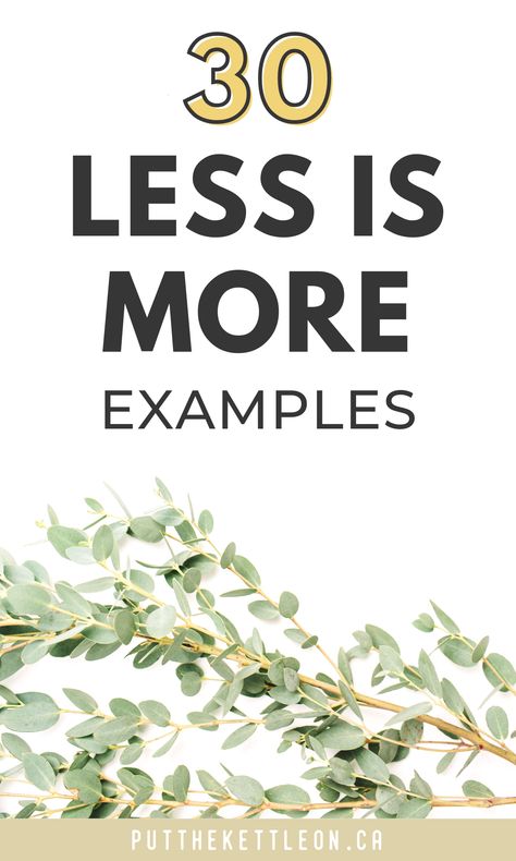 Discover the power of minimalism and living with less with these 30 examples of less is more. Live With Less Stuff, The Power Of Less, Living Minimalist Lifestyle, Less Is More Design, Living With Less, Yoga Teaching, The Meaning Of Life, Intentional Living, Minimalist Lifestyle