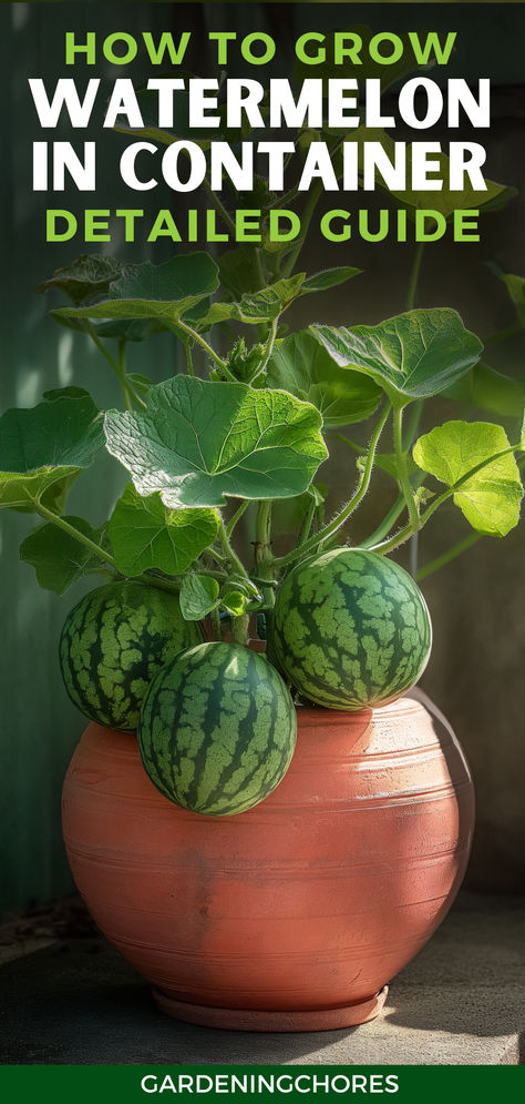 From Seed to Harvest: A guide to growing Watermelons In Containers Growing Watermelon In Container, Watermelon Garden Ideas, Growing Watermelon From Seed, Seeded Watermelon, Plant Advice, Grow Watermelon, Watermelon Varieties, How To Grow Watermelon, Seed Planting