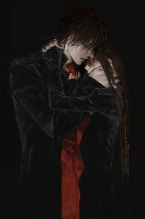 Vampire Art Anime, Vampire Romance Art, Vampire Love Art, Vampire Couple Art, Dark Romance Art, Vampire Knight Kaname, Vampire Romances, Vampire Love, Anime Show