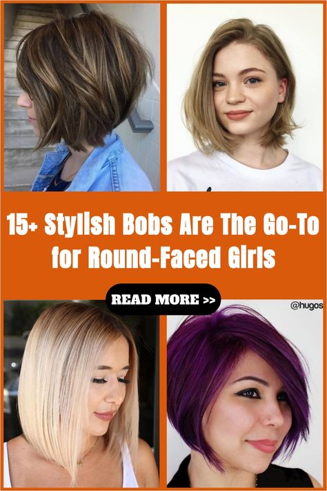 The short bob hairstyle for a round face is storming the beauty community recently. It not only helps to hide the round… Assymetrical Bob Round Face, Bobs For Round Faces, Short Straight Bob, Layered Bob Short, Slimmer Face, Bouncy Hair, Chin Length Bob, Sleek Bob, Round Face Haircuts