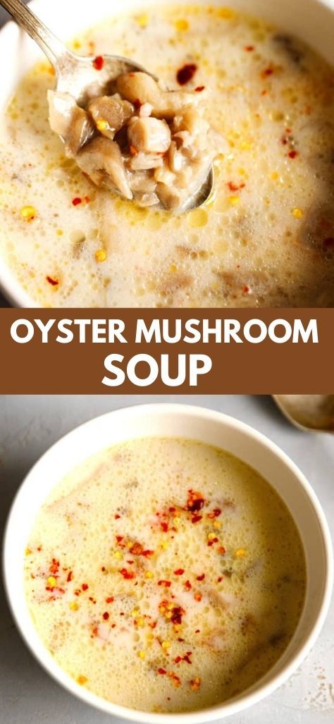 Oyster Mushroom Soup Recipe, Black Oyster Mushroom Recipe, Blue Oyster Mushrooms Recipes, Golden Oyster Mushroom Recipe, Oyster Soup Recipe, Oyster Mushroom Soup, Oyster Mushroom Recipes, Foraged Recipes, Soup Recipe Vegetarian