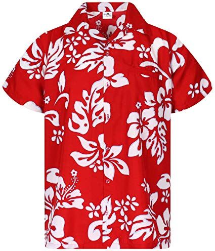 King Kameha Hawaiian Shirt for Men Funky Casual Button Down Very Loud Shortsleeve Unisex Hibiscus at Amazon Men’s Clothing store: Boys Hawaiian Shirt, Shirt With Buttons, Tropical Outfit, Tropical Shirt, Orange And Turquoise, Hawaiian Print, Mens Hawaiian Shirts, Aloha Shirt, Clothing Co