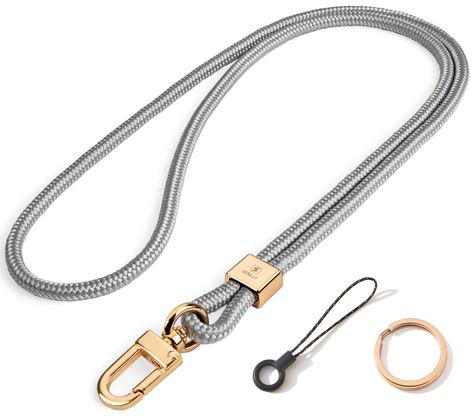 PRICES MAY VARY. ✅【SIZE】The neck lanyard is roughly 21" long. ✅【SKIN FRIENDLY CORD】Woven from smooth and soft nylon/polyester, While providing comfortable wearing experience, the cord is also very resistant to abrasion. ✅【MULTI-FUNCTION】Suitable for attach your ID badges, phone, keys, wallet, and other accessories. ✅【SIMPLE STYLE】This lanyard has a simple design gives it a classy look without being too monotonous, making it suitable for matching with everyday wear. ✅【COOL GIFT】A cool gift suitab Paracord Accessories, Accessories Simple, Neck Lanyard, Paracord Beads, Keychain Design, Unique Bracelets, Id Badge Holders, Design Minimalista, Badge Holder