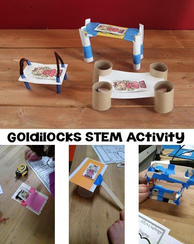 Fairy Tale STEM - Goldilocks STEM Activity for grades 1-3. Use a familiar story to work through the engineering design process. Ask - Imagine - Plan - Create - Improve | momgineer Fairy Tale Stem, Stem Activity For Kids, Engineering Design Challenge, Kindergarten Stem, Stem Engineering, Preschool Stem, Teaching Stem, Stem Lesson, Engineering Design Process