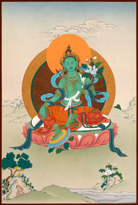 Green Tara: A Healing Energy for Our Time | by sjburris | Medium Tara Goddess, Deeper Meaning, Natural Pigments, Thangka Painting, Green Tara, Tibetan Buddhism, Buddhist Art, Acrylic Colors, Buddhism