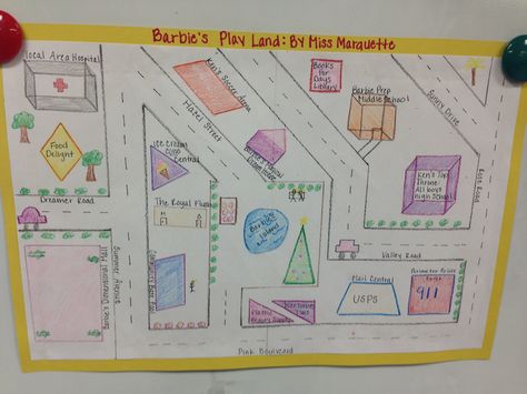 Geometric town for an enrichment activity. I used this as a project based assessment over shapes, attributes, lines, and angles. Geometry City Math Project, Geometric City Project, Geometry Project, Geometry Interactive Notebook, Geometry Projects, Remote Teaching, City Project, Math School, Classroom Tools