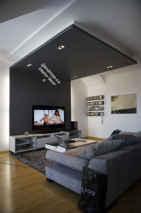 Gypsum Board Ceiling, Space Home Decor, Board Ceiling, Feature Wall Living Room, Latest Living Room Designs, Bedroom Interior Design Luxury, House Ceiling Design, Living Room Tv Unit Designs, Tv Room Design