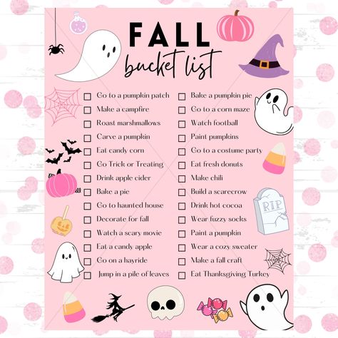 Fall Halloween Activities, Fun Things To Do In Fall, Fall Bucket List For Families, Fall List Of Things To Do, Fall To Do, Things To Do In The Fall, Girly Things To Do, Fall Bucket List 2024, Things To Do Halloween