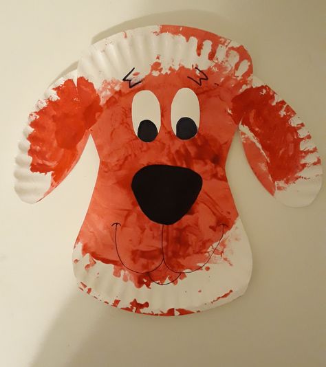 Red Infant Crafts, Clifford Crafts Preschool, Fall Infant Crafts Daycare, Color Red Activities For Toddlers, Clifford Craft, Red Crafts For Toddlers, Red Activities For Toddlers, Color Red Activities For Preschool, Color Red Craft