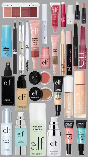 Check out moonwater87's Shuffles #elf #elfcosmetics #makeup #beauty Elf Makeup And Skincare, Elf Cosmetics Aesthetic, Elf Aesthetic Makeup, Elf Makeup Aesthetic, Elf Makeup Looks, Elf Makeup Products, Must Have Makeup Products, Paper Elf, Elf Make Up