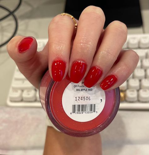 Fall Red Dip Powder Nails, Opi Red Dip Powder Nails, Bright Red Dip Nails, Opi Dark Red Dip Powder Nails, Red Nail Dip Powder, Candy Apple Red Dip Powder Nails, Red Dip Powder Nails, Red Dip Nails, Opi Big Apple Red Dip