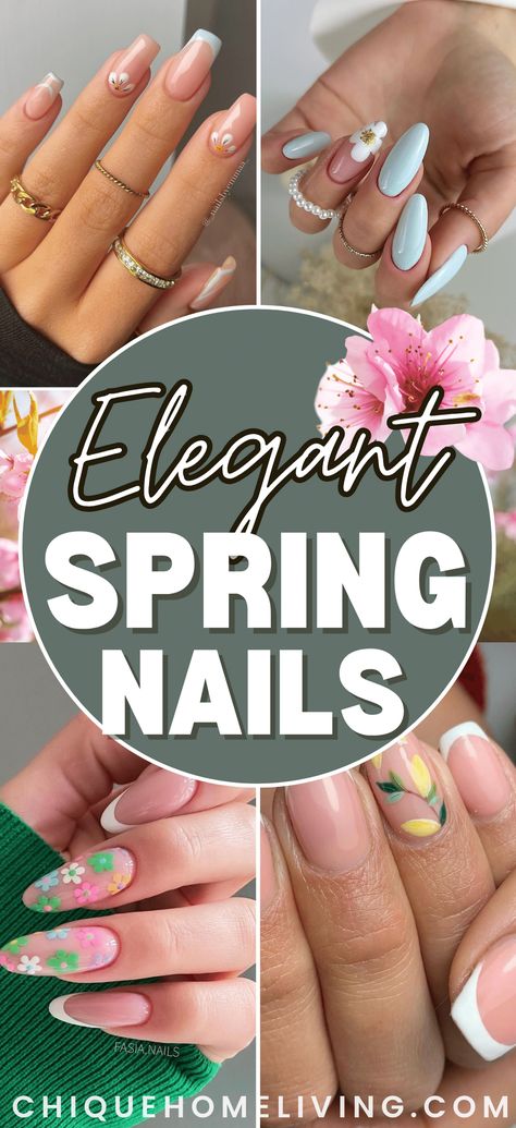 Ready to elevate your spring nail game? Explore 34 Insanely Cute Spring Nail Design Ideas that will add a pop of color and style to your fingertips! From vibrant florals to delicate pastels, we've curated the ultimate collection of nail designs to welcome the season in style. Medium Length Spring Nails, Cute Spring Nail Designs Almond, Oval Nails Designs Spring, Spring Nails Pastel Colors, Spring Oval Nails, Chic Spring Nails, Simple Spring Nails Acrylic, Acrylic Nail Designs Spring 2024, Spring Nails 2024 Trends Almond Simple