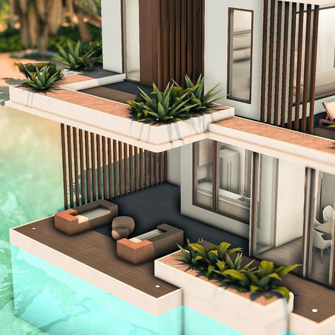 𝐓𝐇𝐄 𝐆𝐎𝐋𝐃𝐄𝐍 𝐀𝐆𝐄 - 𝐁𝐔𝐈𝐋𝐃𝐒 | Modern Sulani Beach house 🌊☀️ | noCC 🛠️ Packs used: EP: Island Living, Eco lifestyle Kits: Desert Luxe 🏷️: @ea @thesims #sccregram… | Instagram Island Living Sims 4 House, Sims4 Sulani House, Sims 4 Desert Luxe, Sims 4 Desert Luxe House, Sims 4 Island Living House, Island Living Sims 4, Sims4 Oasis Springs House, Sims 4 Sulani Beach House, Sims 4 Beach House