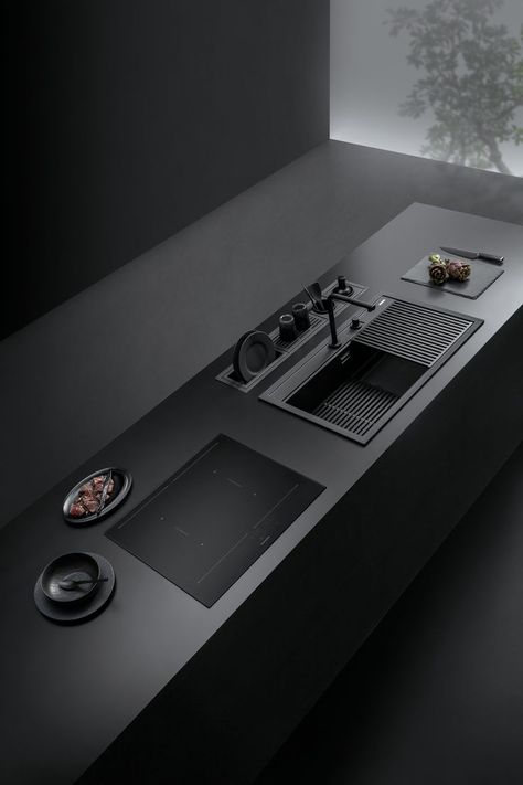 In the induction hobs the genesis of heat occurs only on the bottom of the pan which transmits it directly to the food, significantly speeding up cooking times. The surface of the hobs stays cold, ensuring improved safety and making cleaning easier. Hob Kitchen, Kitchen Hob, Modern Kitchen Appliances, Jewelry Storage Solutions, Kitchen Sink Design, Kitchen Mood Board, New Kitchen Designs, Smart Home Design, Closet Kitchen