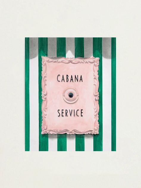 "Cabana Service Button Pink and Green Button" Photographic Print for Sale by LisaGolightly | Redbubble Lisa Golightly, Press For Champagne, 70s Beach, Auction Themes, Meditation Pillows, Cafe Ideas, Host Gifts, Bar Gifts, Label Paper