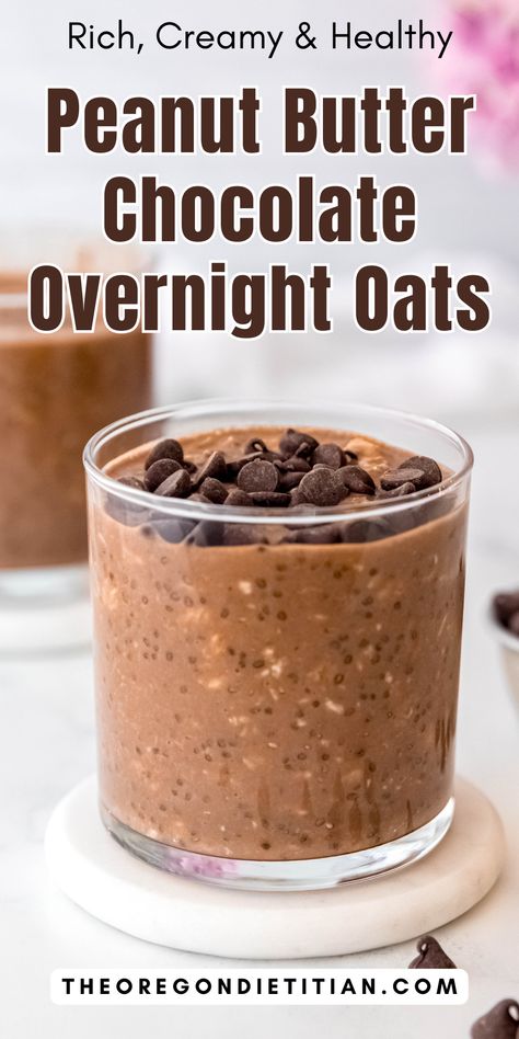 Overnight Oats With Chia Seeds And Protein Powder, Peanut Butter Chocolate Overnight Oats, Low Calorie Overnight Oats, Overnite Oats, Peanut Butter Powder Recipes, Oats With Yogurt, Breakfast Alternatives, Protein Breakfasts, Healthy High Protein Breakfast