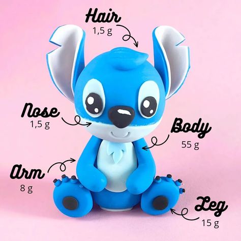 Fondant Stitch, Stitch Torte, Lilo And Stitch Cake, Cakes Fondant, Stitch Cake, Cake Decorating Courses, Abstract Animal Art, Fondant Cake Topper, Fondant Animals