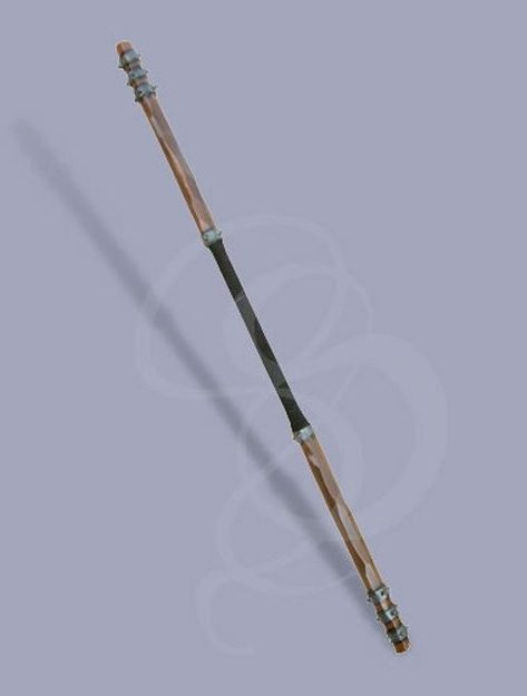 Quarterstaff Art, Dnd Quarterstaff Druid, Fantasy Quarterstaff, Quarter Staff Designs, Quarterstaff Design, Bo Staff Design Ideas, Quarterstaff Aesthetic, Druid Quarterstaff, Quarter Staff Dnd