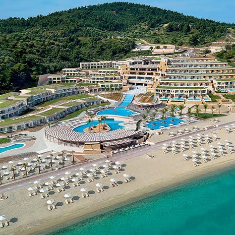 Miraggio Thermal Spa Resort, Aghia Paraskevi, Chalkidiki, Macedonia Mediterranean Hotel, Thermal Hotel, Hotel Floor Plan, Modernist Architects, Eco Hotel, Thermal Spa, Spa Resort, Beach Retreat, Beach Hotels