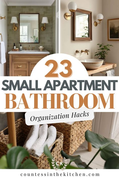 Small Apartment Bathroom Organization Small Apartment Bathroom Storage, Kitchen Small Apartment, Apartment Bathroom Organization, Bathroom Wall Hooks, Small Apartment Organization, Apartment Ideas On A Budget, Bathroom Organization Hacks, Bathroom Drawer Organization, Small Apartment Bathroom