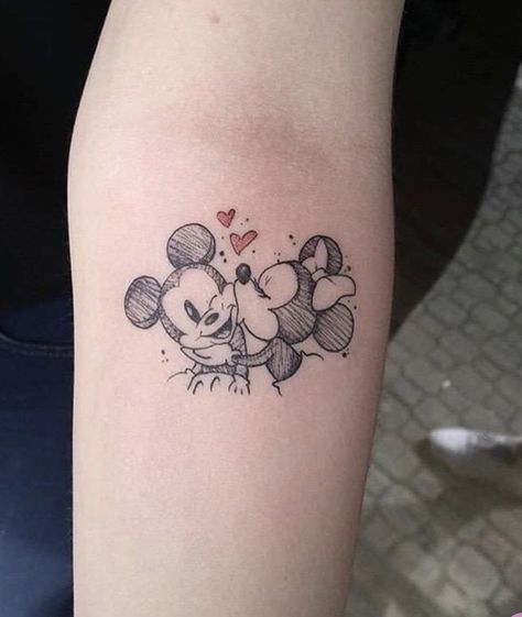 Disney Tattoos Ideas, Cybersigilism Tattoo Design, Mickey And Minnie Tattoos, Cybersigilism Tattoo, Tattoo Disney, Women Half Sleeve, Cartoons Disney, Cartoon Ideas, Japanese Dragon Tattoo