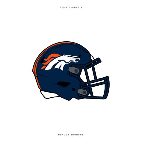 Denver Broncos Helmet, Nfl Broncos, Nfl Helmets, Helmet Art, Nfl Logo, Football Wallpaper, Denver Broncos, Sports Logo, Nfl Teams