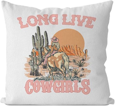 Pink Western Throw Pillow Covers,Western Cowgirls Pillow Covers 18x18,Pink Western Cowgirl Pillowcase,Western Decor : Home & Kitchen Western Throw Pillows, Country Western Decor, Western Pillows, Cowgirl Room, Cowgirl Decor, Soft Throw Pillows, Cowgirl Gifts, Garden Pillows, Bed In Living Room