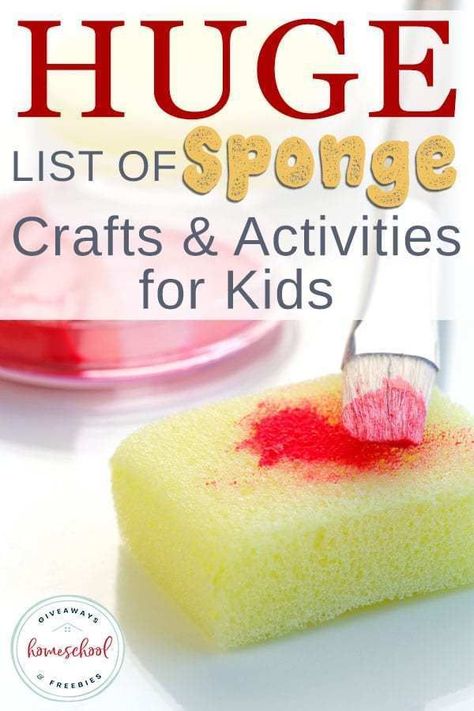 Sponges are one of those versatile products. They are great for cleaning, but they can also be used for crafts and activities with your little ones. We've divided them up for easier reference. You'll find seasonal, holidays, animals and options for all ages! #crafts #painting #spongepainting #hsgiveaways Preschool Freebies, Sponge Crafts, American Flag Crafts, Kids Giveaway, Kids Painting Crafts, Kids Craft Room, Homeschool Freebies, Crafts Painting, Easter Egg Crafts