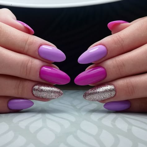 Lilac Nails, Nails Now, Stiletto Nails Designs, French Tip Acrylic Nails, Short Square Acrylic Nails, Simple Nail Art Designs, Glam Nails, Rainbow Nails, Yellow Nails