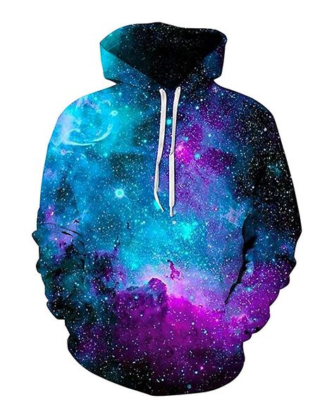 Unisex Realistic 3D Print Galaxy Pullover Hooded Sweatshirt Hoodies with Big Pockets Hip Hop Mode, Galaxy Sweatshirt, Galaxy Hoodie, Costume Africain, Space Galaxy, Women Sweatshirt, Y2k Hoodie, Galaxy Print, Streetwear Mens