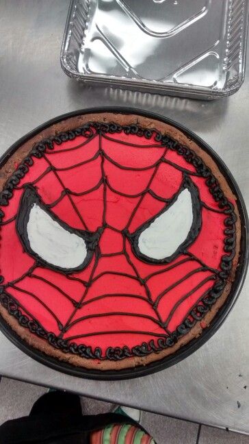 Spiderman cookie cake Marvel Cookie Cake, Superhero Cookie Cake, Spider Man Cookie Cake, Spiderman Cookie Cake, Great Gatsby Cake, Spiderman Cookies, Gatsby Cake, Big Birthday Cake, Superhero Cookies