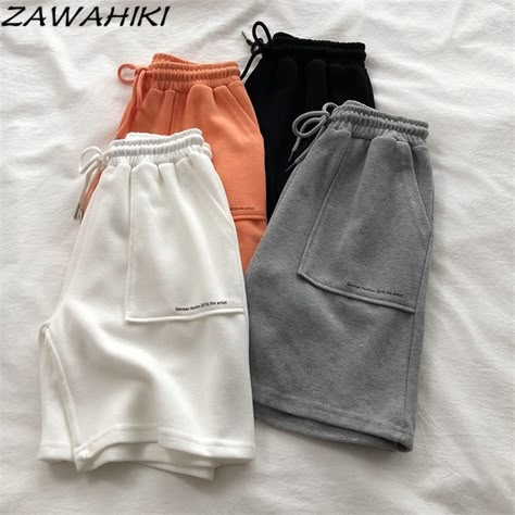 Womens High Waisted Shorts, Sports Shorts Women, Easy Trendy Outfits, Looks Chic, Trendy Tops, Vintage Jacket, High Waisted Shorts, Cotton Shorts, Casual Chic