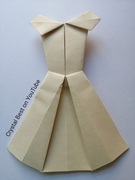 Origami dress Origami Dress Tutorial Step By Step, Origami Dress Fashion, Origami Dress Tutorial, Diy Paper Dress, Canvas Dress, Simple Origami, Origami Dress, Paper Dress, Amazon Shop