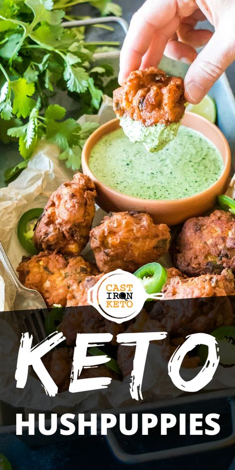 Keto Hush Puppies Recipe, Keto Sides For Fish, Keto Hush Puppies, Shrimp Hushpuppies, Sides For Fish, Jalapeño Shrimp, Primal Lifestyle, Keto Jalapeno, Keto Vegetables