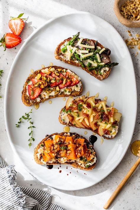 Open Sandwiches Ideas, French Sandwiches, French Sandwich, Open Sandwich, Well Plated, Open Faced Sandwich, Cafe Ideas, Hors D'oeuvres, Open Face