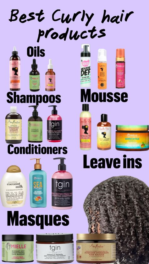 Best natural curly hair products 3c hair 4a hair low porosity hair Black Hair Care Products Curly Girl, Best Hair Care Products For Curly Hair, Curly Hair Care Routine Products, Best Mousse For Curly Hair, 4b Hair Products, 3c Hair Products, 4c Natural Hair Products, 4c Hair Products, Natural Curly Hair Products